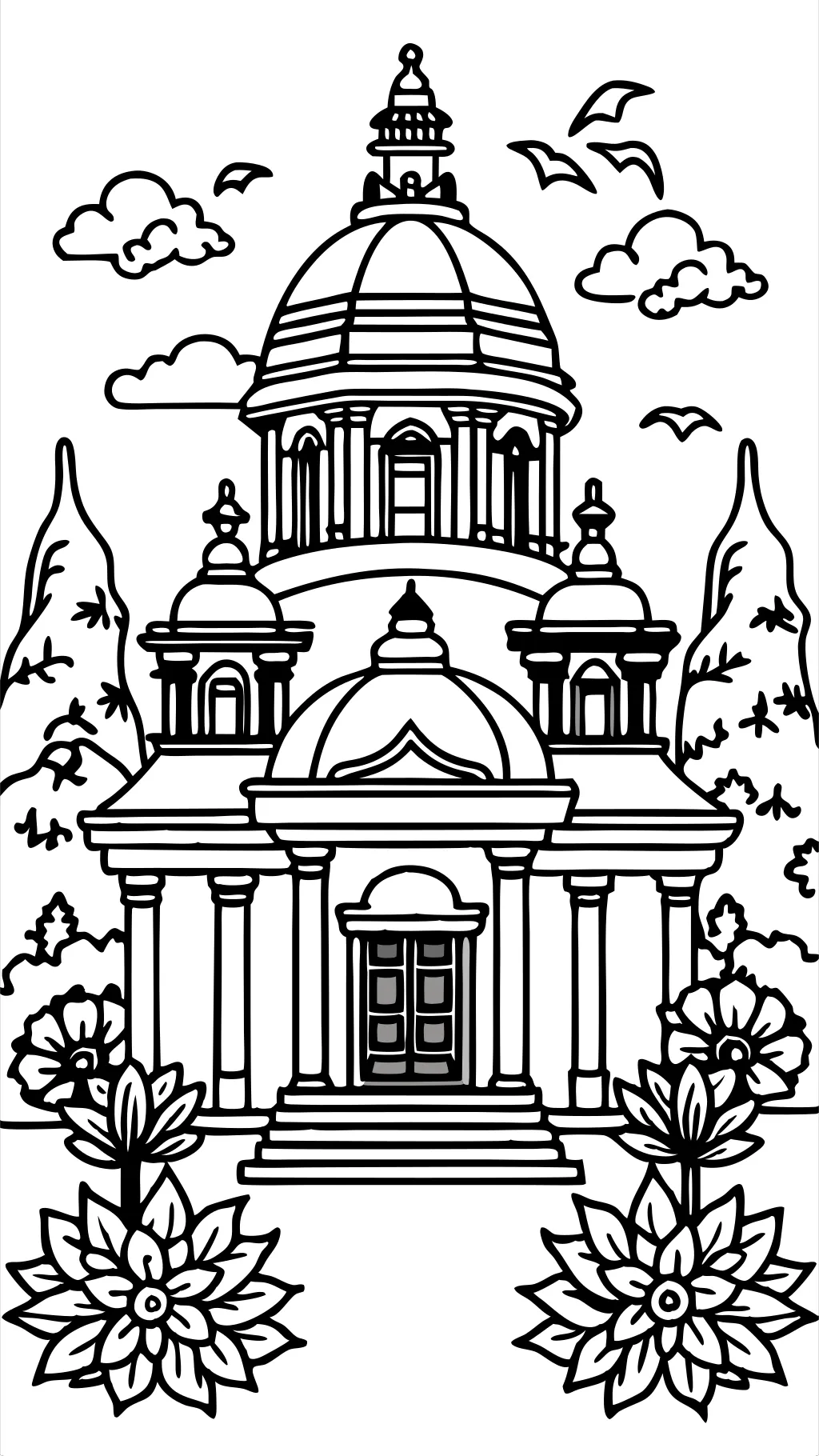 temple coloring page